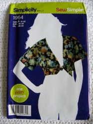 1964 SIMPLICITY EZ CROPPED TIED SHORT SLEEVE BOLERO JACKET PATTERN 10-22